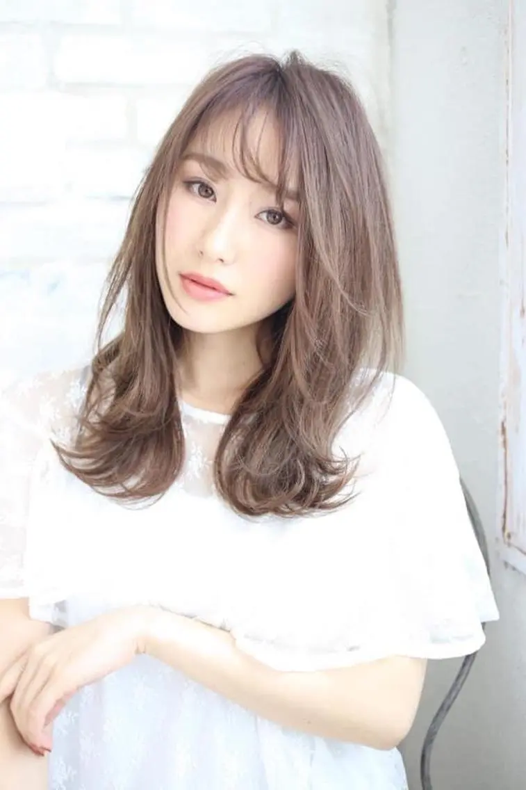 セミロング カラー ［銀座］淡色 ラベンダー🫧大村のヘアスタイル