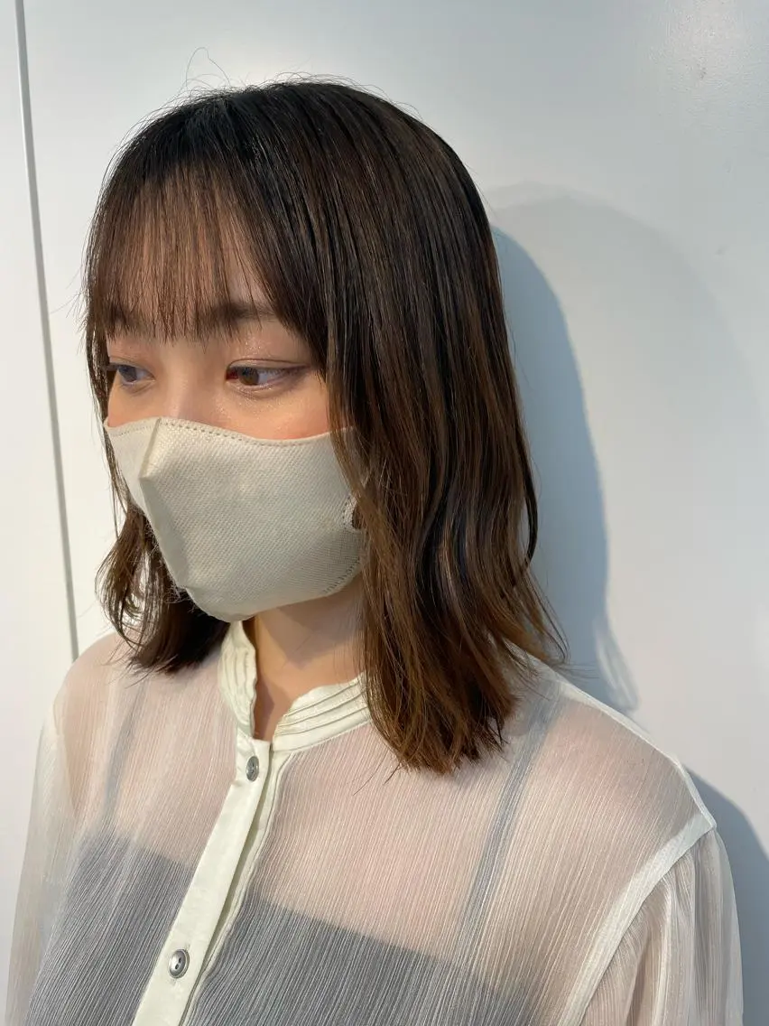 ミディアム レイヤーカット 🍮中山詩乃🍮顔 まわりデザイン◎のヘアスタイル