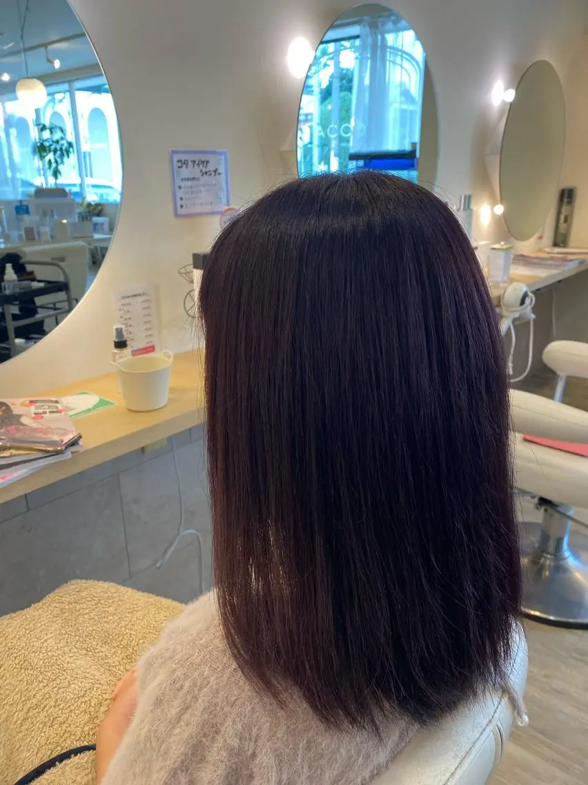 ミディアム ヘアカラー 伊庭 勇輝のヘアスタイル