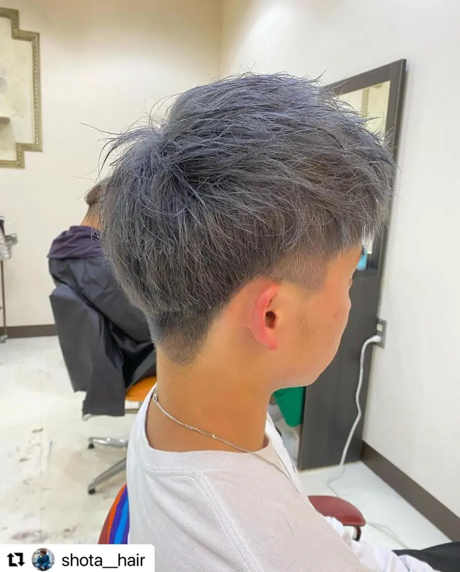 ミディアム カラー メンズ メンズブリーチ 学生（メンズ向け） メンズショート ブリーチ ダブルカラー 🩷Eny terrace🩷のヘアスタイル