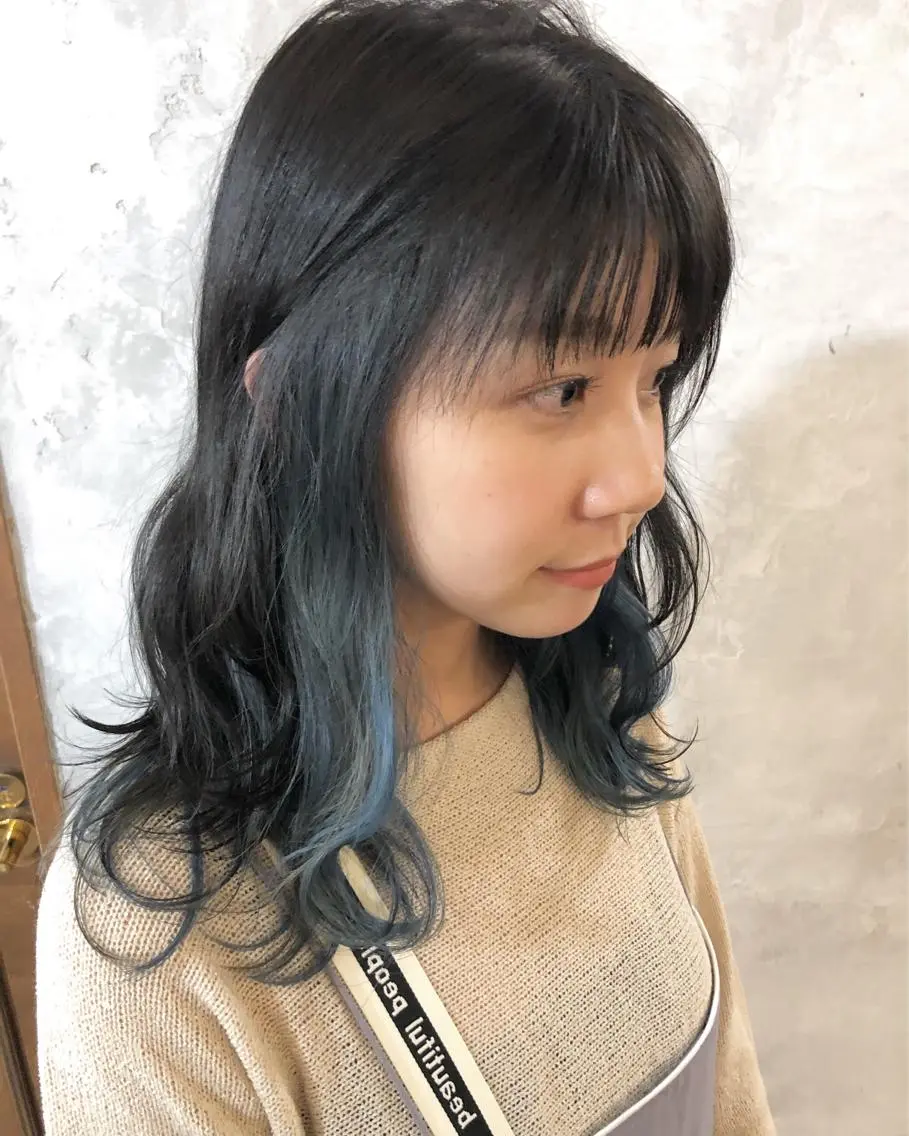 ミディアム カラー ヘアアレンジ ヘアカラー 遠藤 拓馬のヘアスタイル