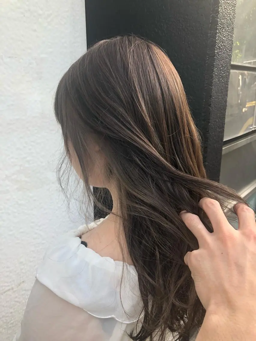 ロング カラー アッシュ インナーカラー ラベンダーカラー ラベンダーアッシュ 100%髪質改善特化 TRUNSのヘアスタイル