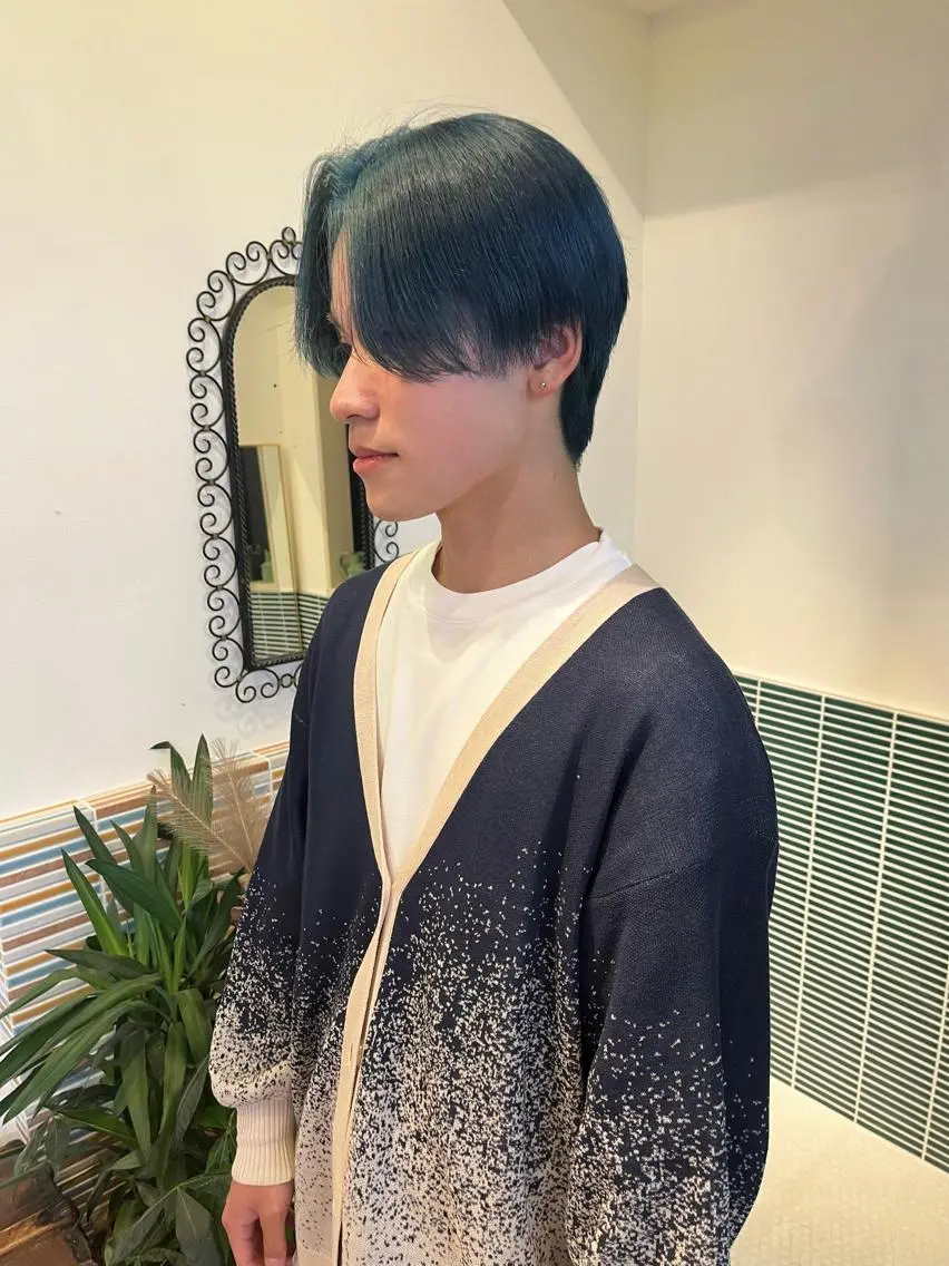ショート カラー メンズ メンズブリーチ ブリーチ ヘアカラー トリートメント 🩷ハイトーン透明感 レイヤー🩷ユリカのヘアスタイル