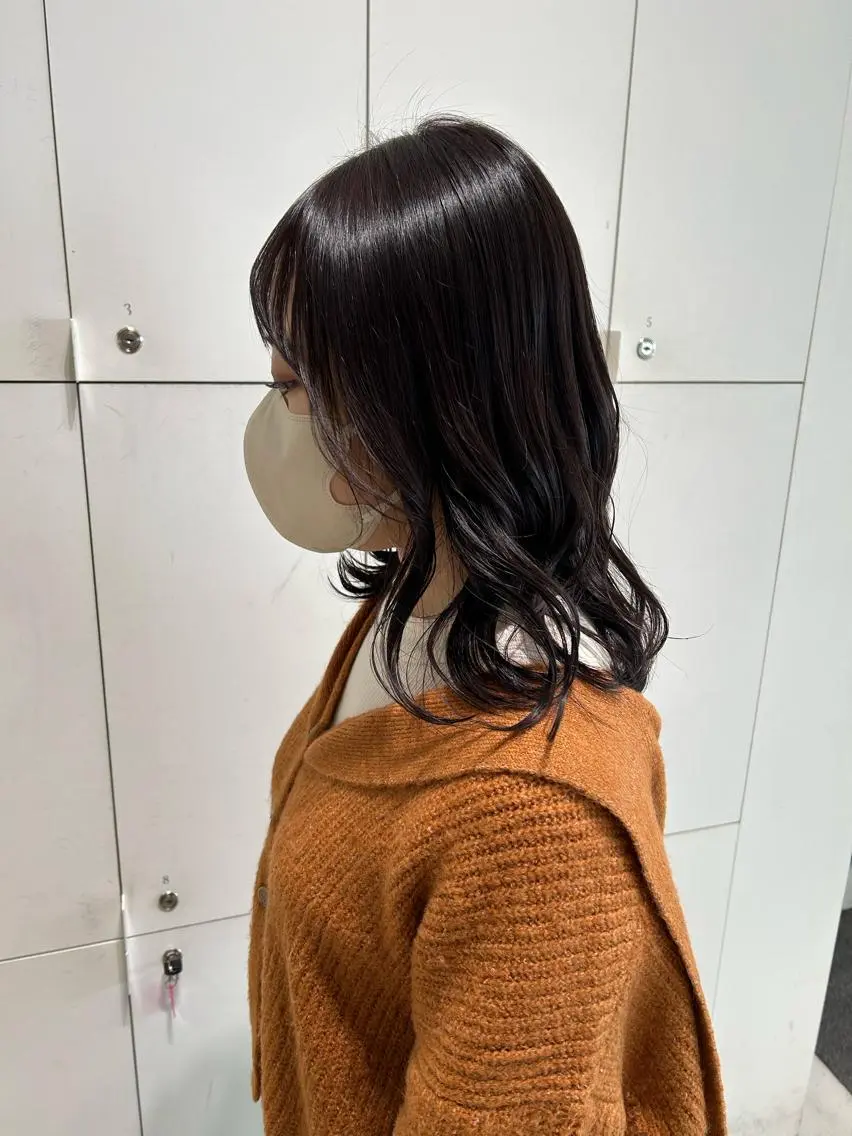ミディアム カラー ラベンダーカラー ヘアカラー 透明感カラー🫧 nanohaのヘアスタイル