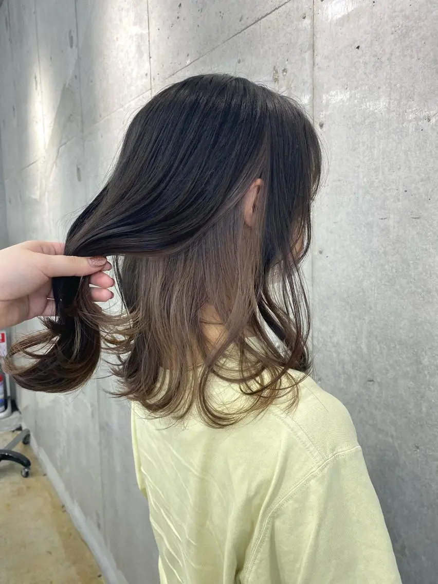 ミディアム カラー ヘアアレンジ ヘアカラー 小顔カット/艶 カラー特化♡MIHOのヘアスタイル