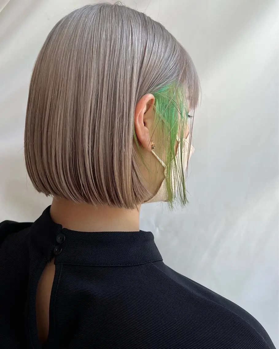 ショート カラー ベージュカラー 透明感カラー グレージュ ボブ ヘアカラー トリートメント レイヤー専門家 ダブルカラー修のヘアスタイル