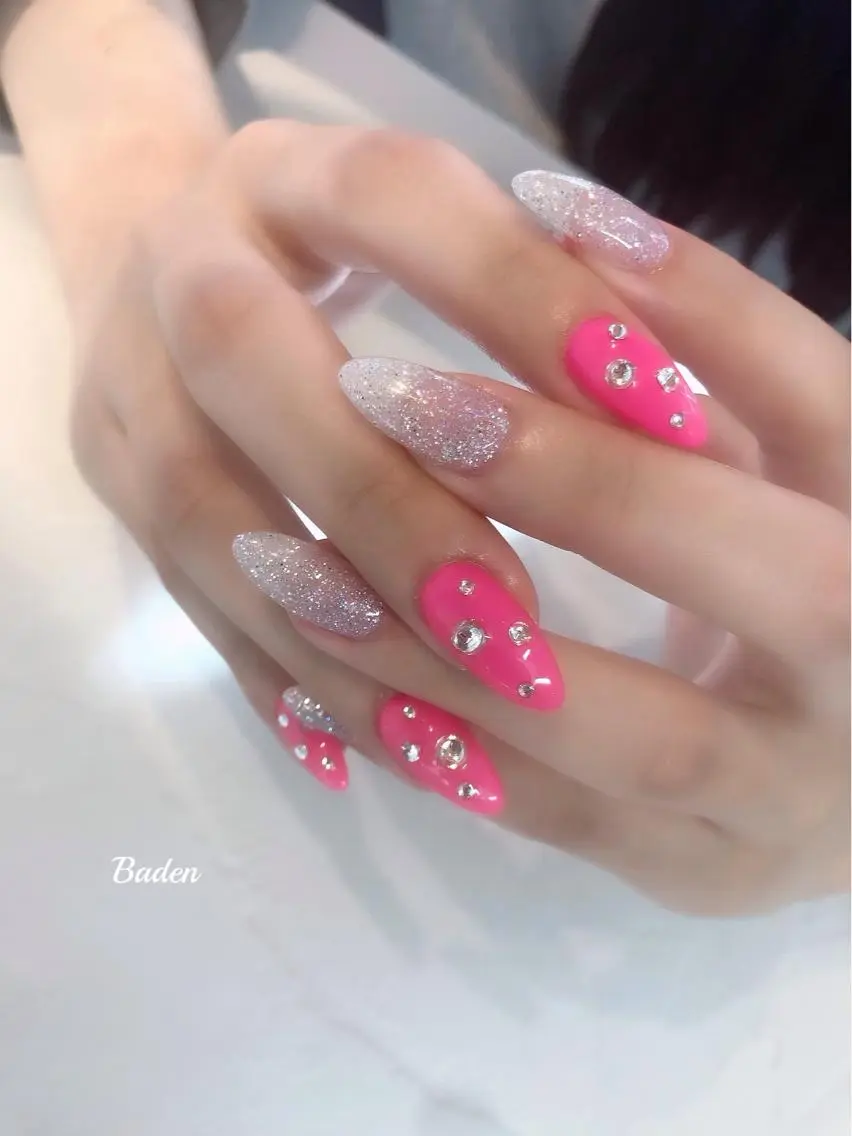 ネイル ピンク ハンドネイル Baden Nail バ-デン ネイルのネイルデザイン