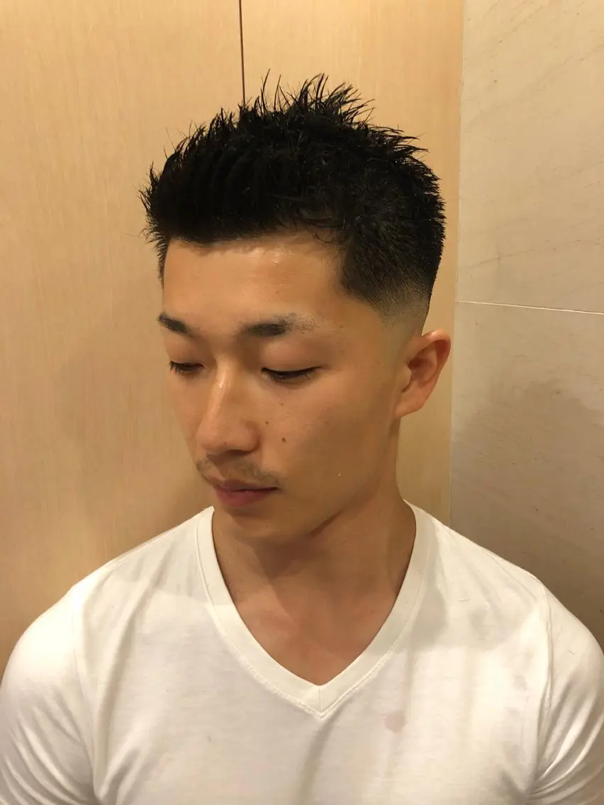 ショート パーマ メンズ 木村 りきのヘアスタイル
