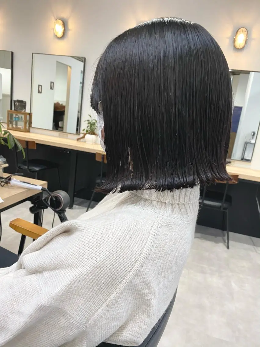ショート 切りっぱなしボブ ボブ 🍃ボブ&ショート 特化🍃髪質改善🍃のヘアスタイル