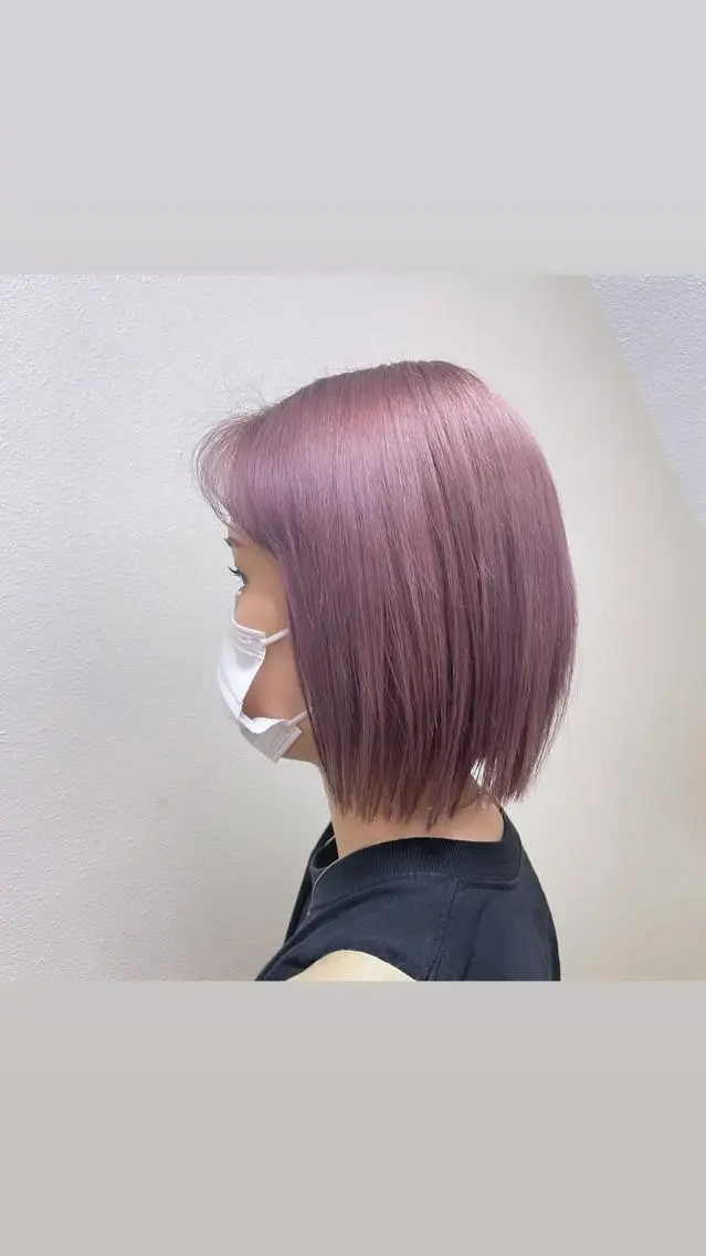 ミディアム カラー パーマ ヘアアレンジ メンズ キッズ ネイル マツエク・マツパ メンズブリーチ メンズハイライト メンズインナーカラー メンズ韓国風 ブリーチ 切りっぱなしヘアボブ ミディアムヘアRYOのヘアスタイル