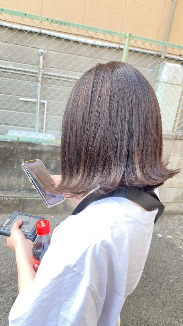 ミディアム カット ヘアカラー トリートメント 平田 広大のヘアスタイル