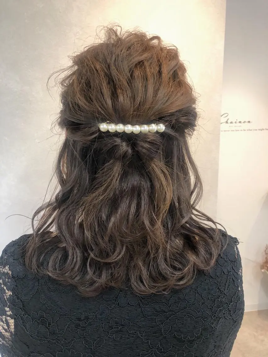 ミディアム ヘアアレンジ 筑紫通り沿い | eNeのマツエク・マツパデザイン