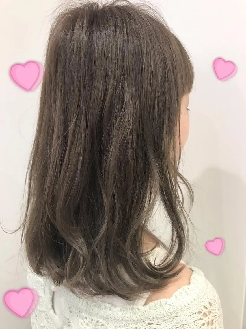 カラー ブリーチ グレージュ ブリーチなしカラー 新宿駅近♡個室 ♡関口三都季🌜のヘアスタイル