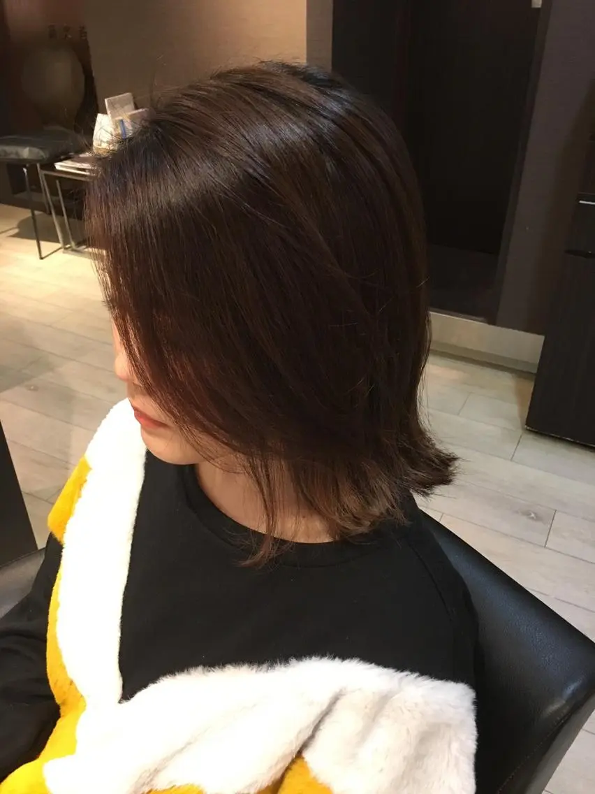 ミディアム カラー 熊谷 奈菜のヘアスタイル