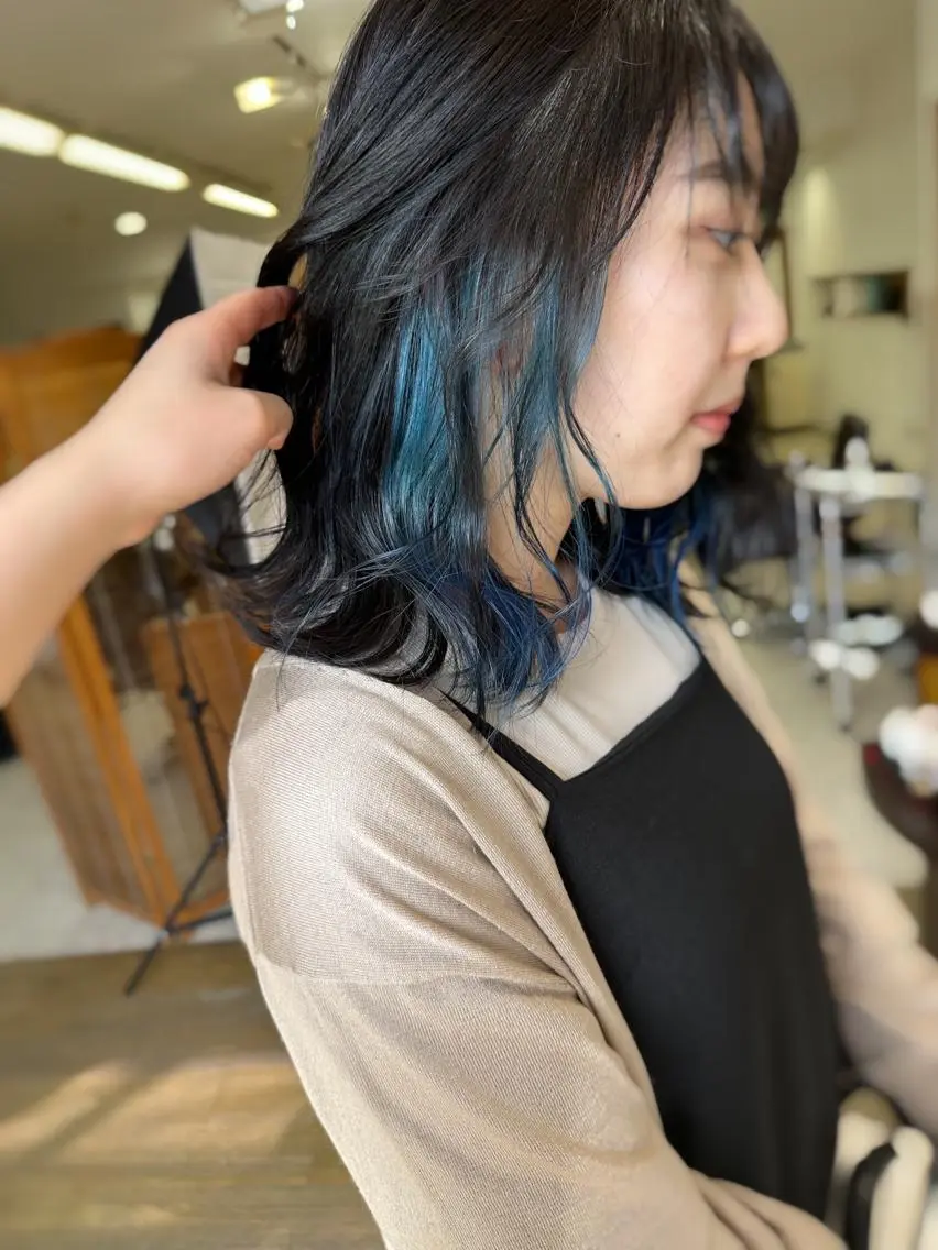 ミディアム カラー カット ヘアカラー トリートメント ブリーチカラー🫧 森　凪沙のヘアスタイル