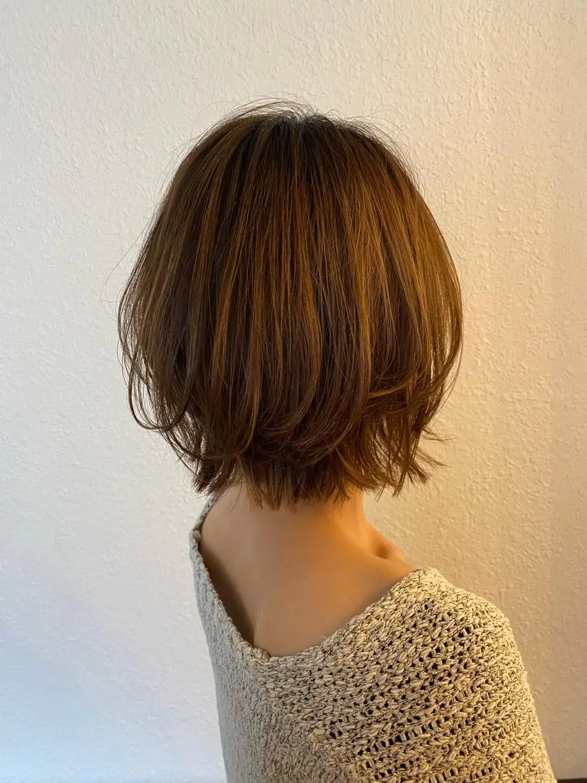 ショート ヘアアレンジ ボブレイヤー ボブ レイヤーカット DANY🦋名駅✂︎ 艶髪/透明感カラーのヘアスタイル