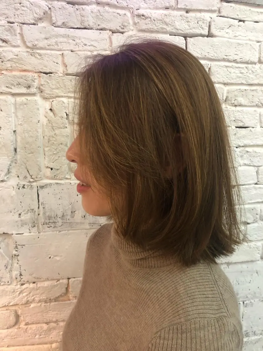 ミディアム カラー カット ヘアカラー eri kinjoのヘアスタイル