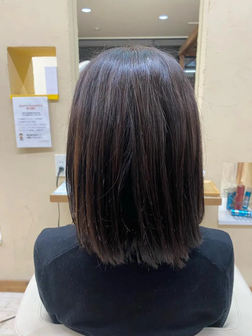 ミディアム ピンクブラウン 高野 健二のヘアスタイル