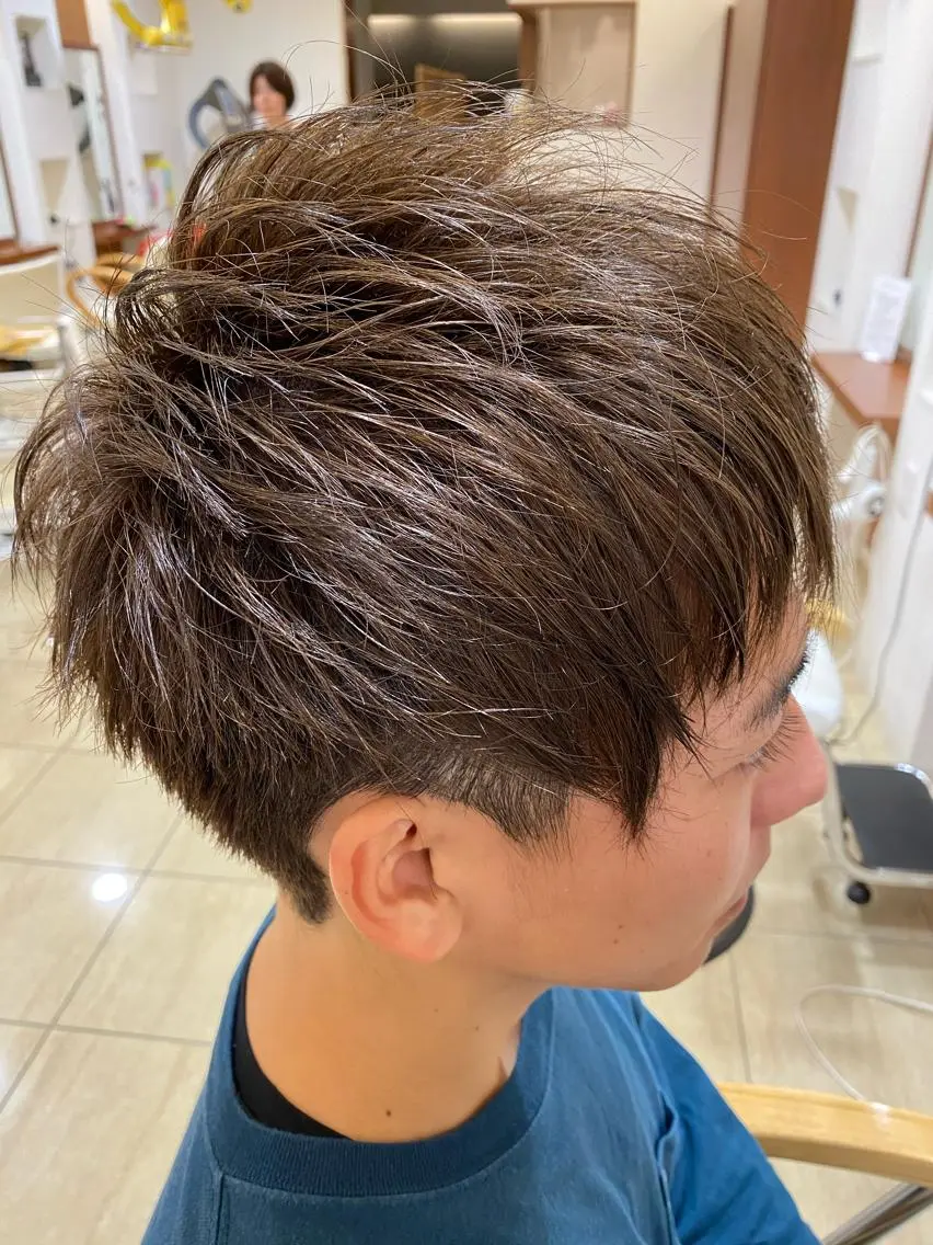 ショート メンズ メンズブリーチ アッシュ 横浜/反町フジサキ ハヤトメンズ特化のヘアスタイル