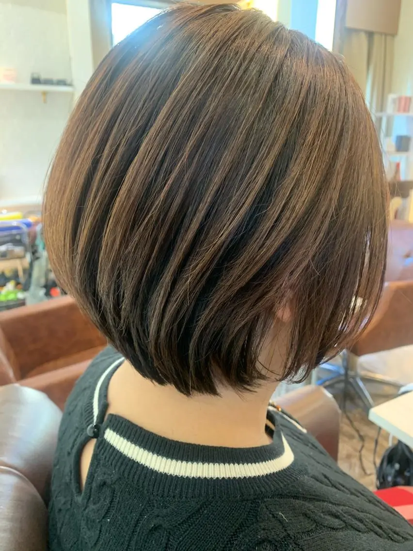 ショート カラー カット ヘアカラー トリートメント LucksiMie ginza 明松のヘアスタイル