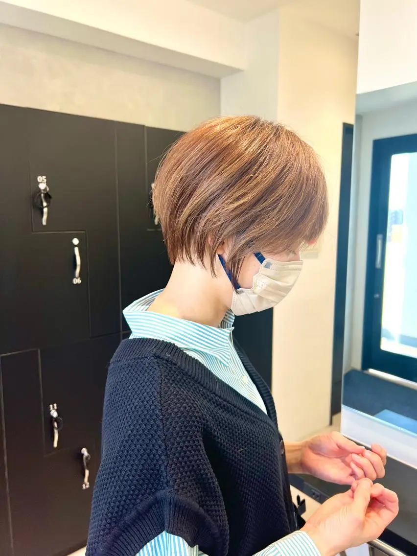 ショート カラー ショートボブ／川崎 子安健太のヘアスタイル