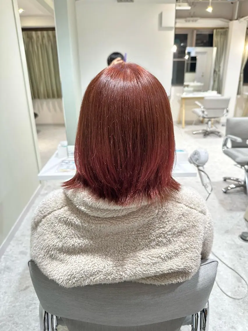 ショート カラー グラデーションカラー ピンクカラー 馬渕 拓海のヘアスタイル