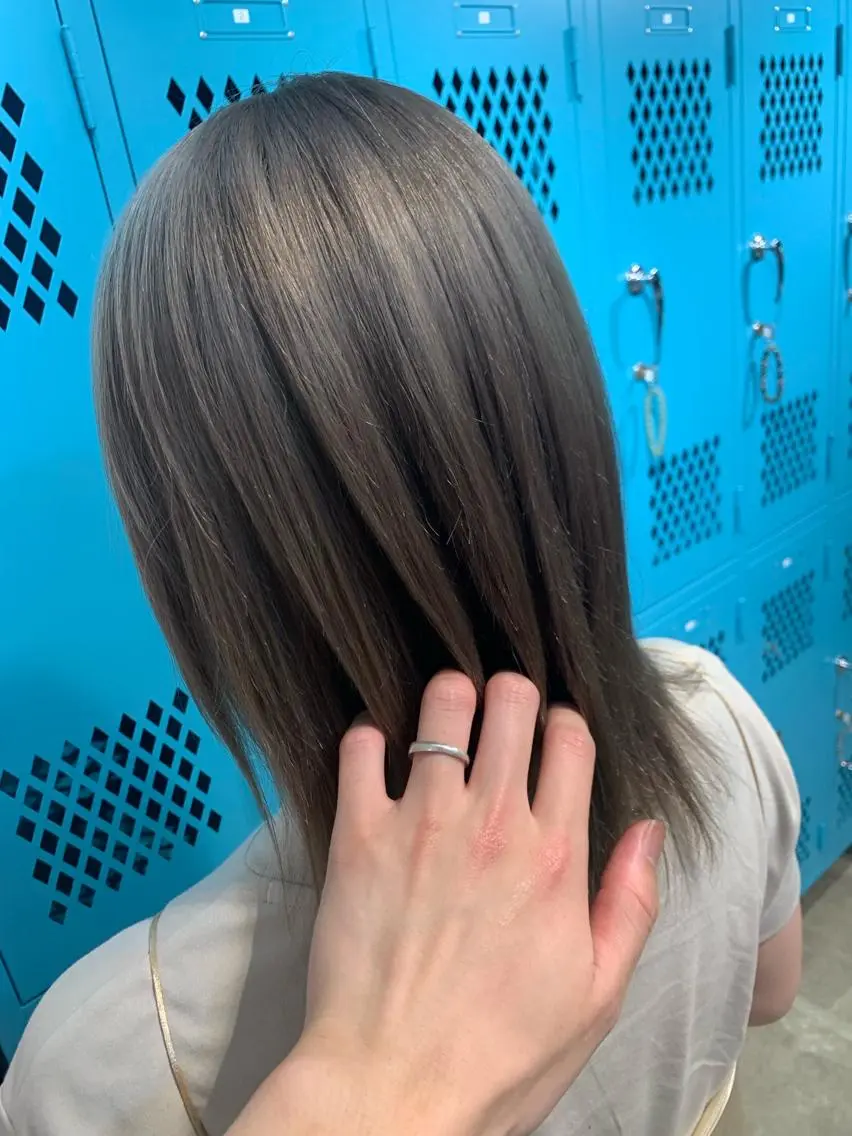 ミディアム ヘアカラー トリートメント ヲタク美容師 店長　上原のヘアスタイル