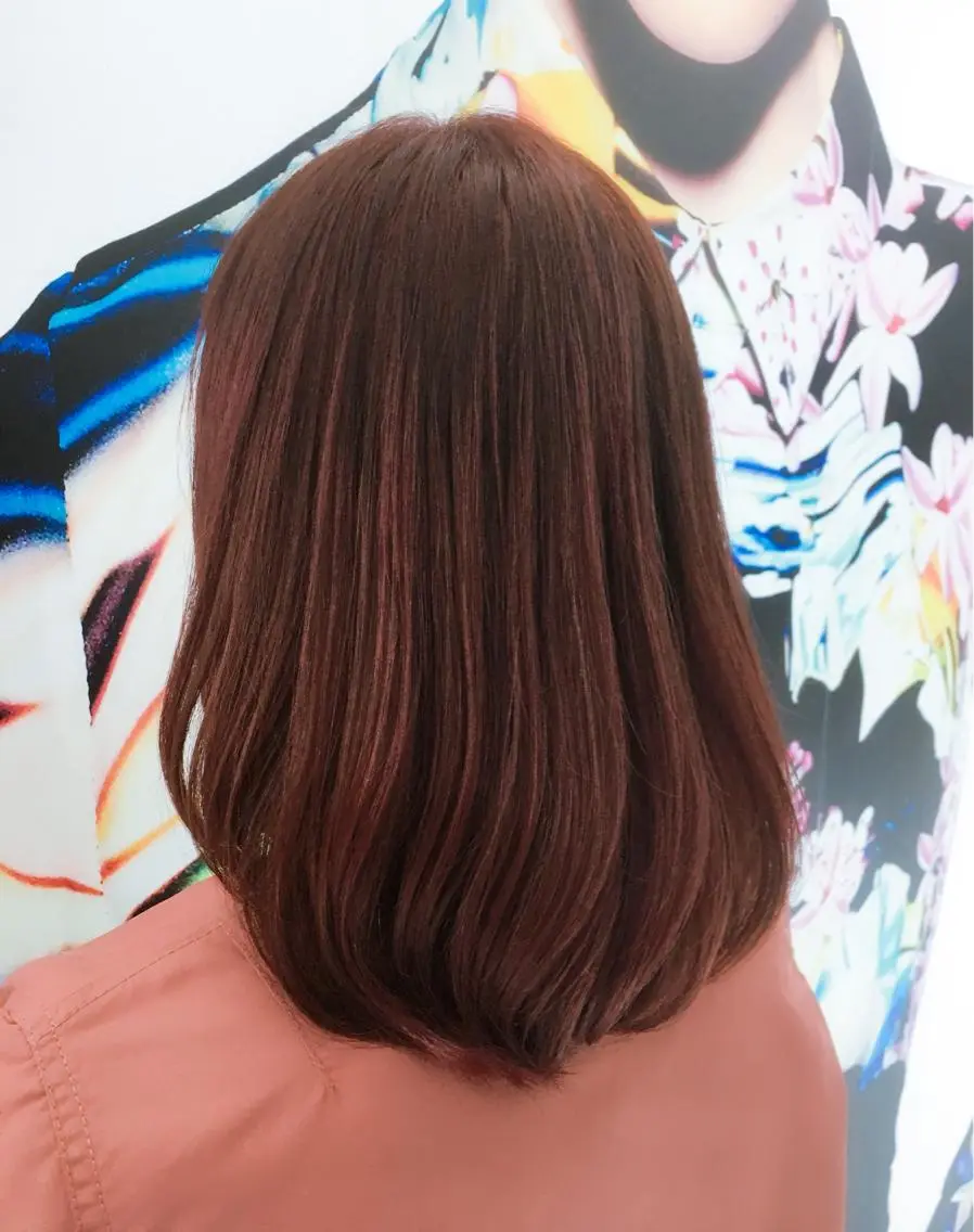 ミディアム パーマ ミディアムパーマ 趙 英来のヘアスタイル