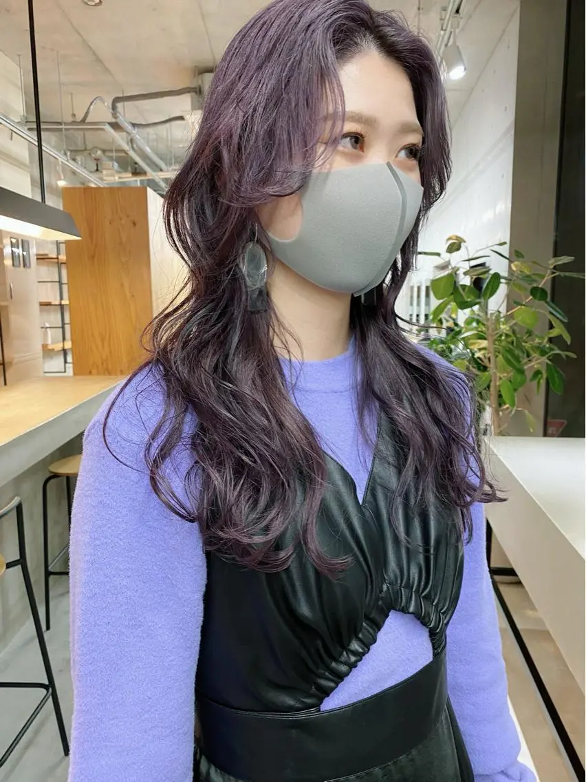 ロング カラー ヘアアレンジ ブリーチ ブルーカラー son hair HIROEのヘアスタイル