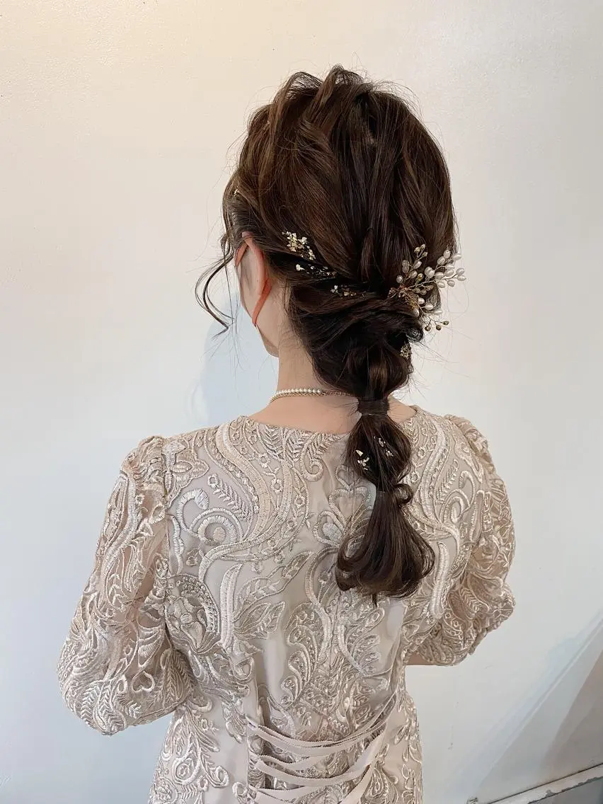ロング ヘアアレンジ ヘアセット h a k u 大倉 卓人のヘアスタイル