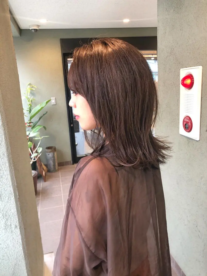 ミディアム カラー カット ヘアカラー トリートメント HIROKI ”博多 /ボブのヘアスタイル