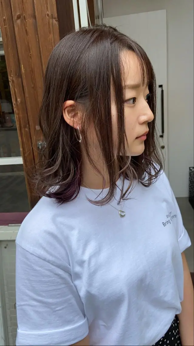 ミディアム カラー カット ヘアカラー 韓国レイヤー/艶髪 WATSUKIのヘアスタイル