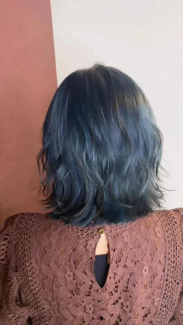 ショート カラー ヘアアレンジ ブルーカラー アイラッシュ/美容室 個室/瀬戸 一菜のヘアスタイル