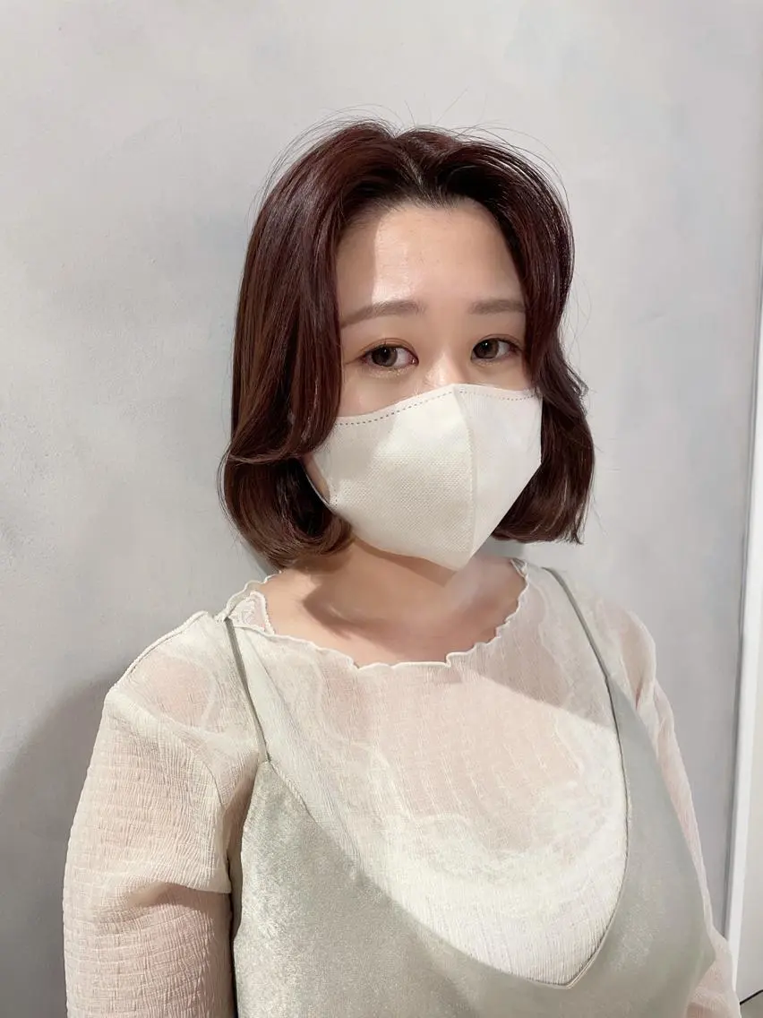 ショート ボブ 韓国風ヘア ❤︎︎韓国ヘア❤︎︎ 𝑺𝒉𝒊𝒉𝒐のヘアスタイル