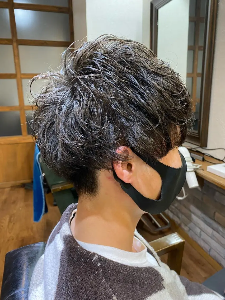 ショート パーマ メンズ 【Lei】橋本孝太 レイヤー・美髪矯正のヘアスタイル