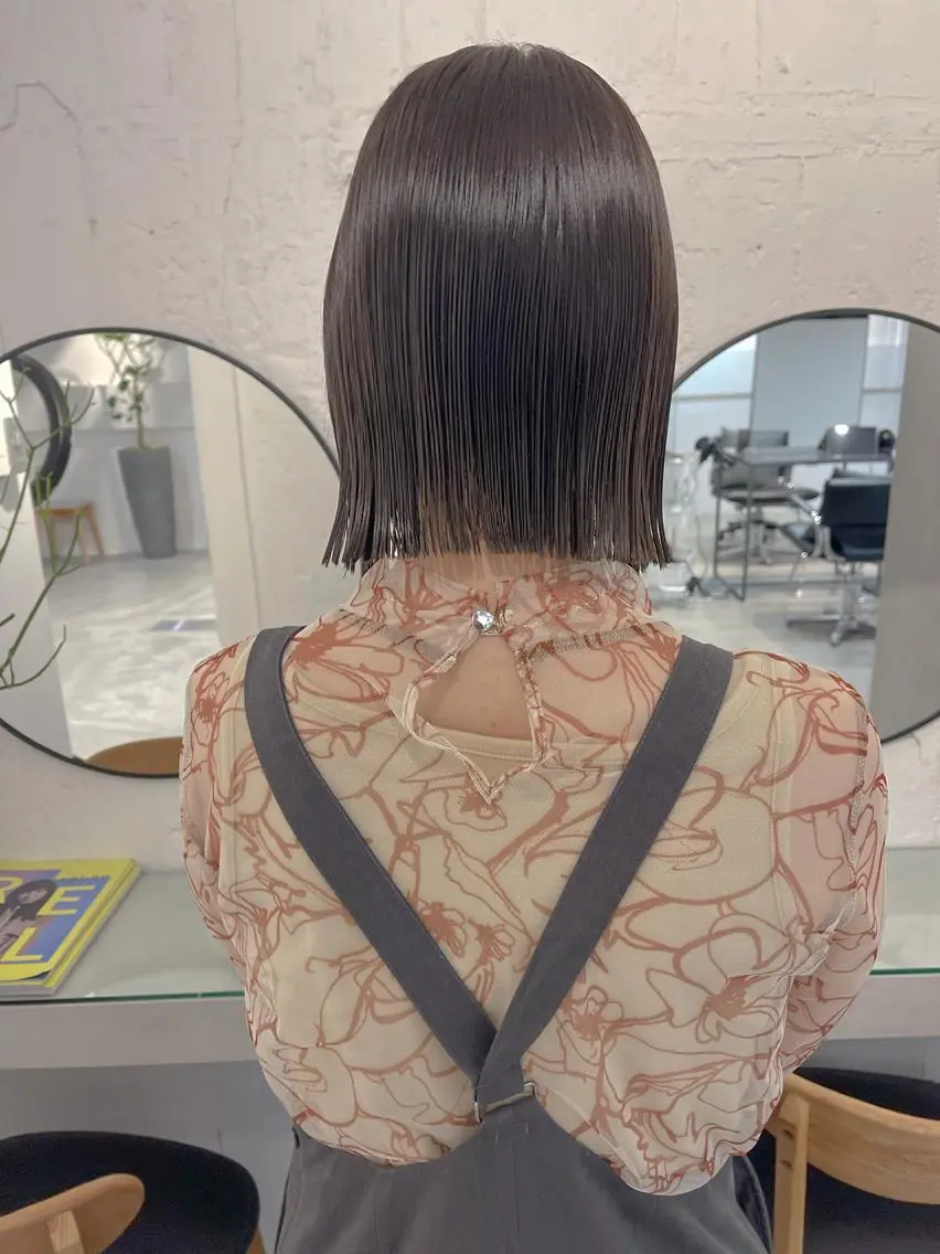 ミディアム カラー ボブ 川本 裕🌿のヘアスタイル