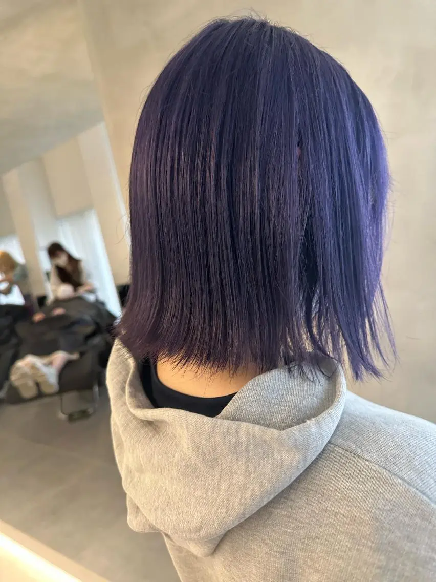 ミディアム カラー ラベンダーカラー ヘアカラー トリートメント ヘッドスパ ヘアセット オリーブ透明感カラー 表参道/MIKUのヘアスタイル