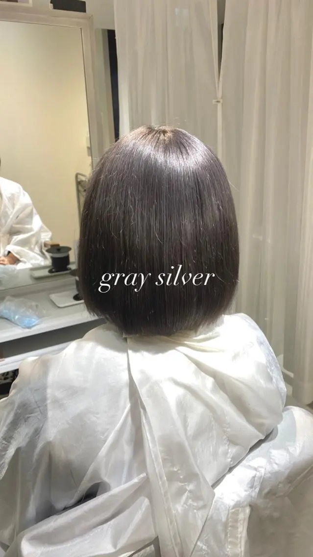 ミディアム カラー 透明感カラー カット トリートメント 縮毛矯正とレイヤー カット/杉村凜汰郎のヘアスタイル