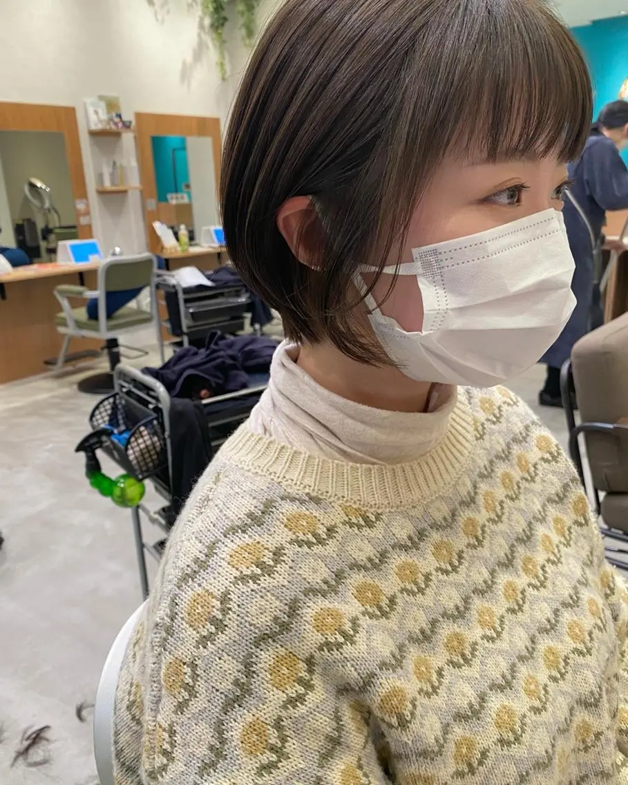 ショート カラー パーマ メンズ キッズ マツエク・マツパ ショートヘア 山本 銘子のヘアスタイル