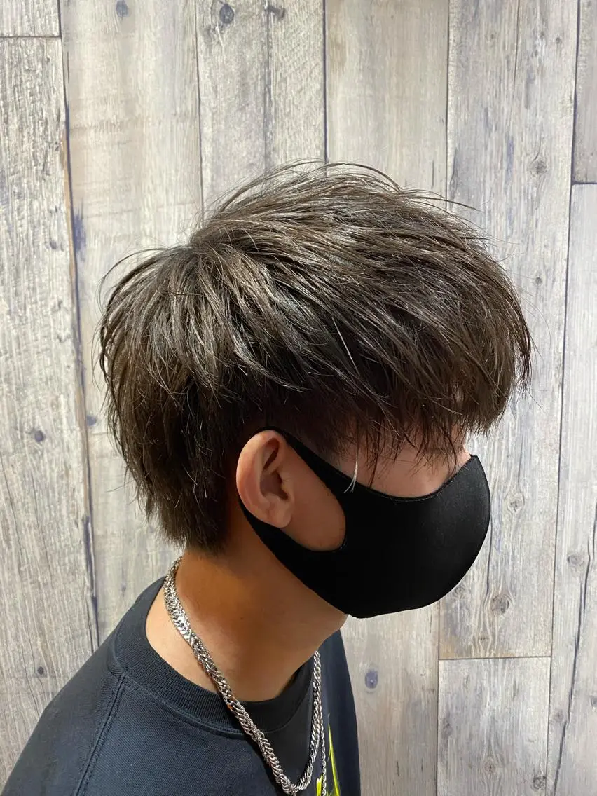 ミディアム カラー メンズ 渋谷【メンズ職人】 ツイスパ・メッシュのヘアスタイル