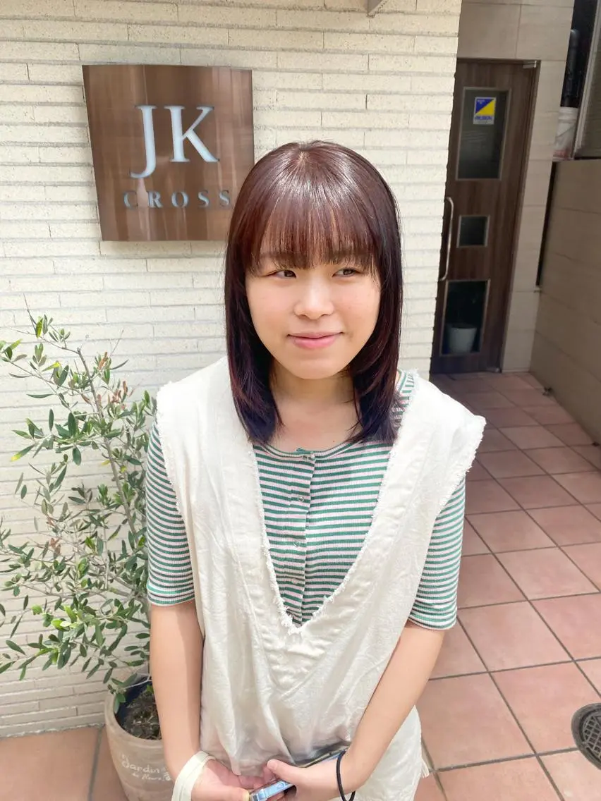 ミディアム カラー ブラウンカラー ピンクカラー ピンクブラウン ハイトーンカラー 🍬Rinka🍬のヘアスタイル