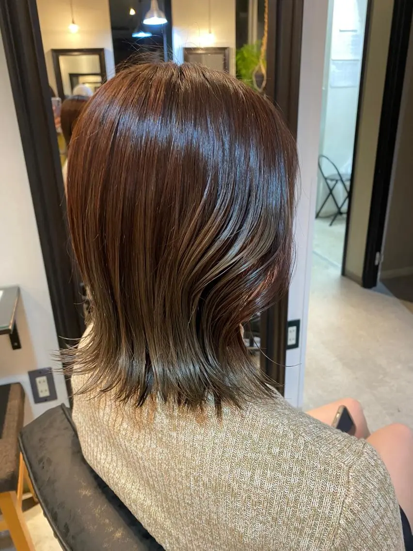 ミディアム 🎀クロスパーマ/ ボブ🎀MOMONAのヘアスタイル