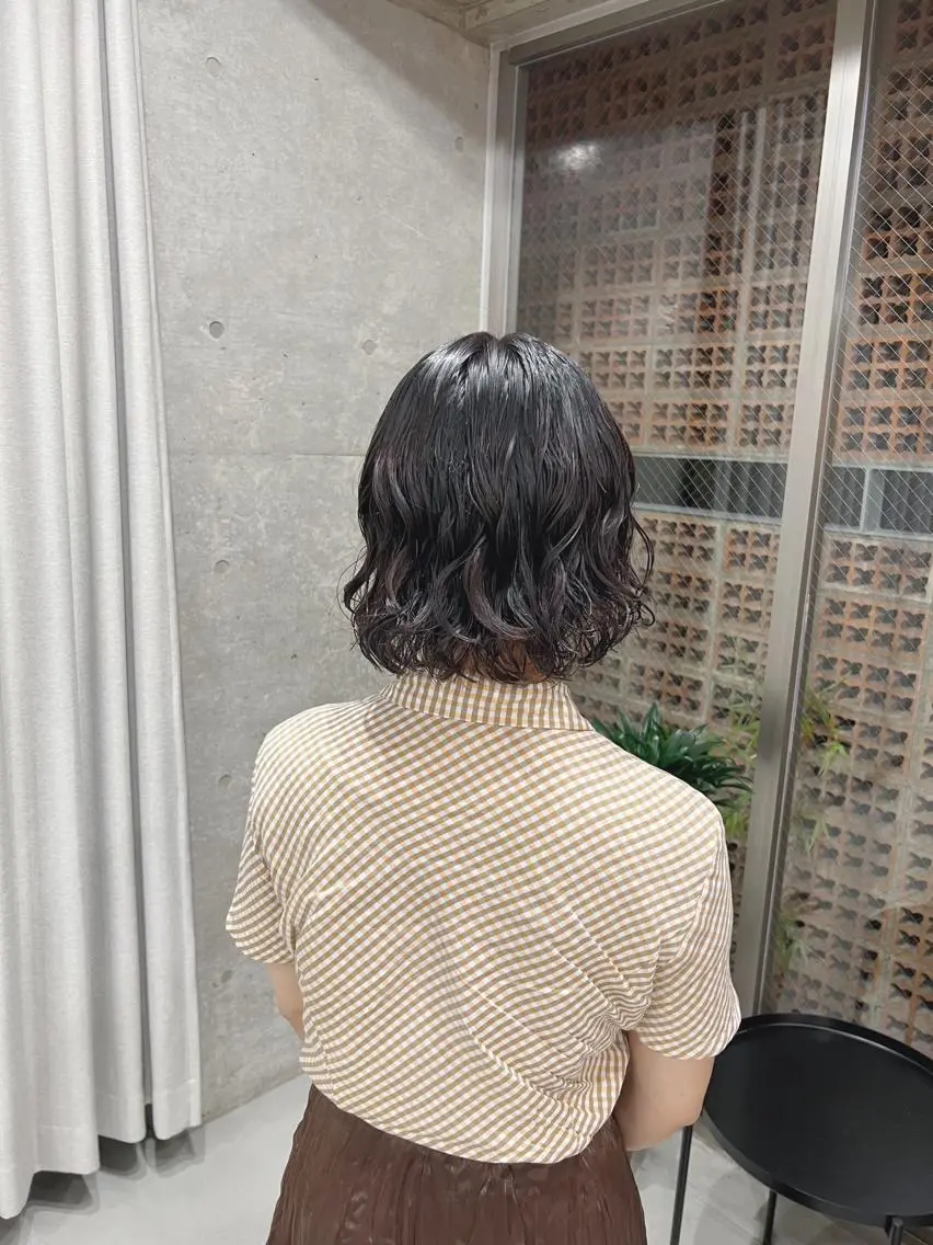 パーマ カット パーマ トリートメント ボブパーマコテ巻き風 パーマNo1深江秀平のヘアスタイル