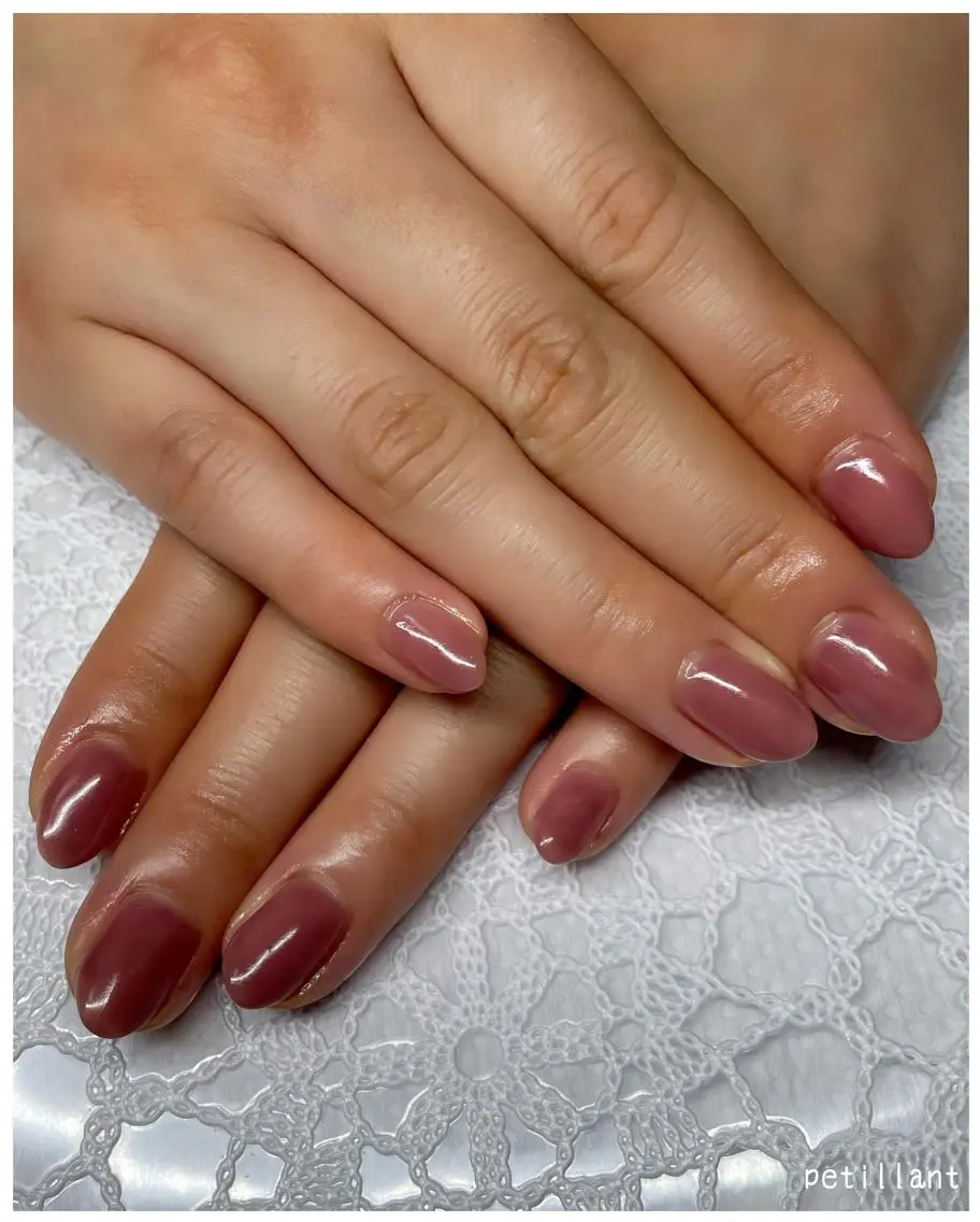 ネイル クリアネイル ピンク nail salon petillantのネイルデザイン