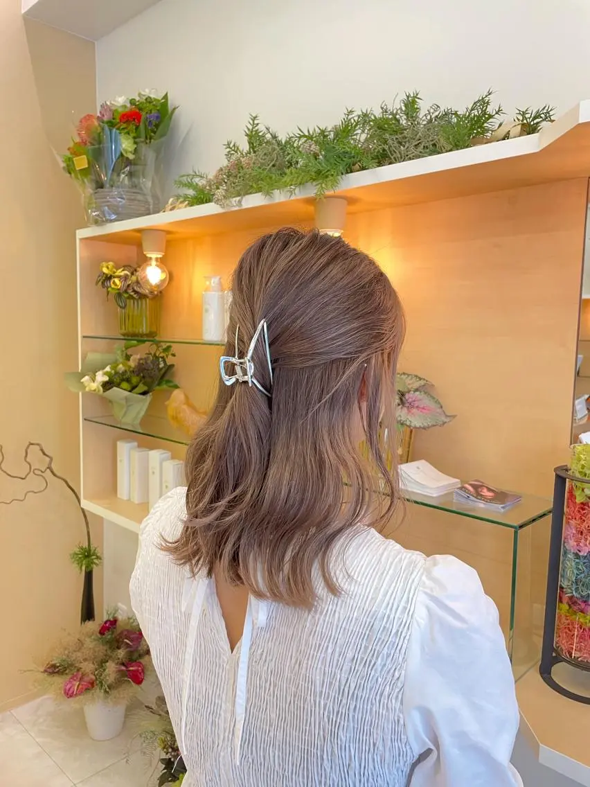 ヘアアレンジ ハーフアップ 山下 とよかのヘアスタイル