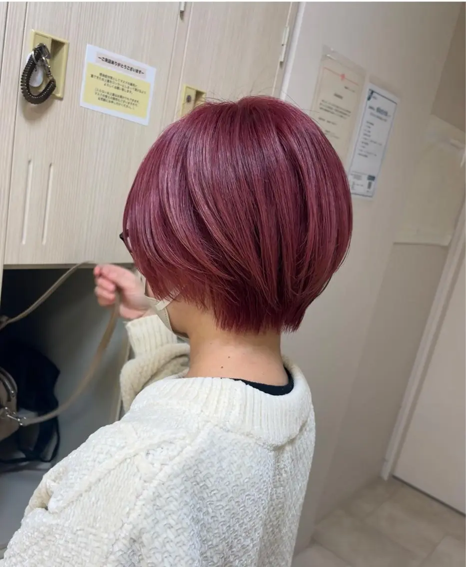 ショート カラー 暖色/ブリーチカラー 🎀 M i k uのヘアスタイル