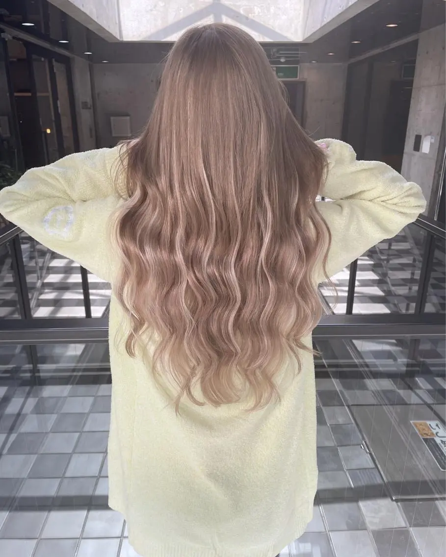 ロング カラー ヘアアレンジ ヘアカラー エクステ TATSUYA アートディレクターのヘアスタイル