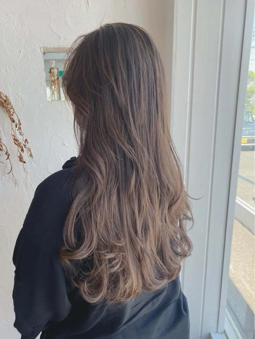 ロング カラー パーマ ヘアアレンジ 豊橋美容院 ソンリエのヘアスタイル