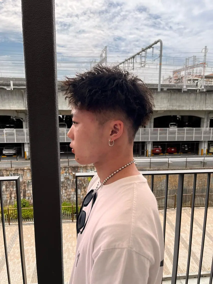ショート カラー メンズ パーマスタイル特化◎ 永戸圭汰のヘアスタイル