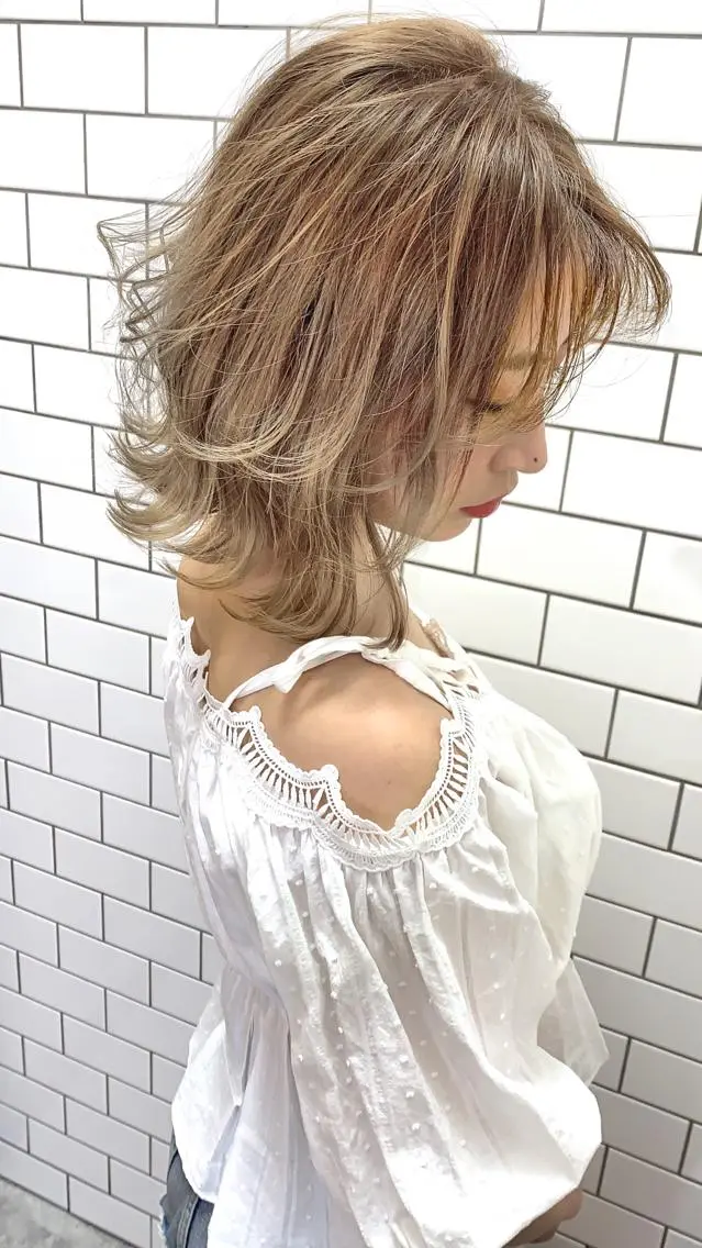 ミディアム カラー TAKAHASHI LEAPSのヘアスタイル